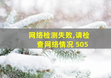 网络检测失败,请检查网络情况 505